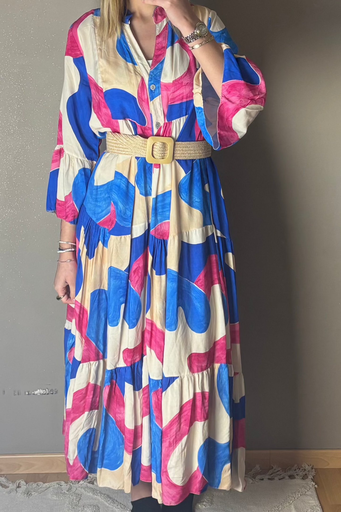 Lénaïs printed long dress