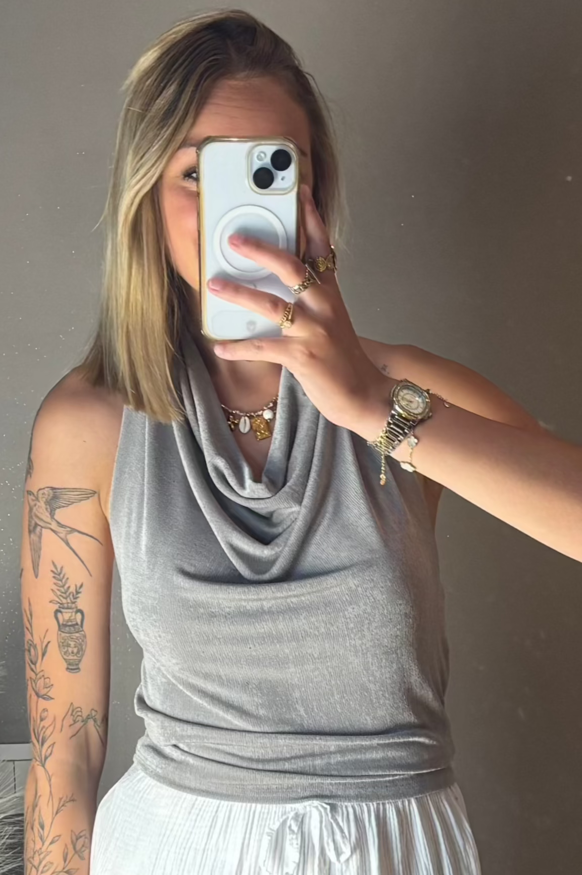 Top Félicie Gris