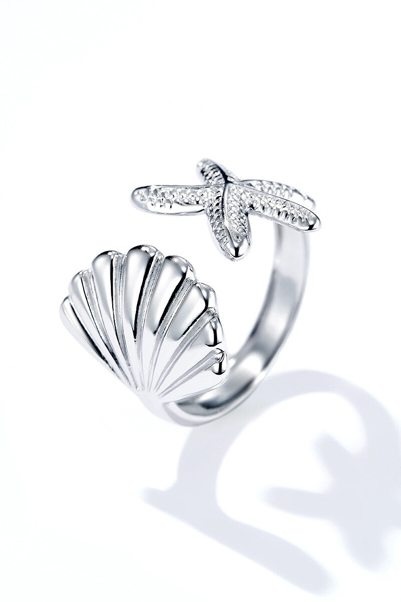 Bague coquillage argent