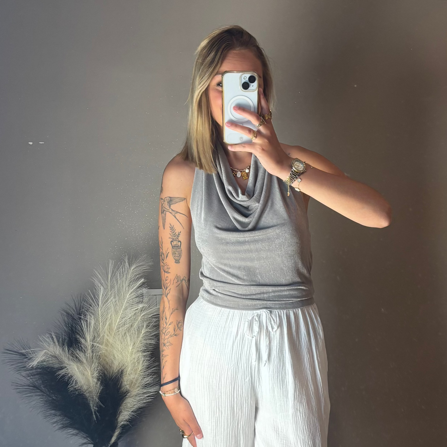 Top Félicie Gris