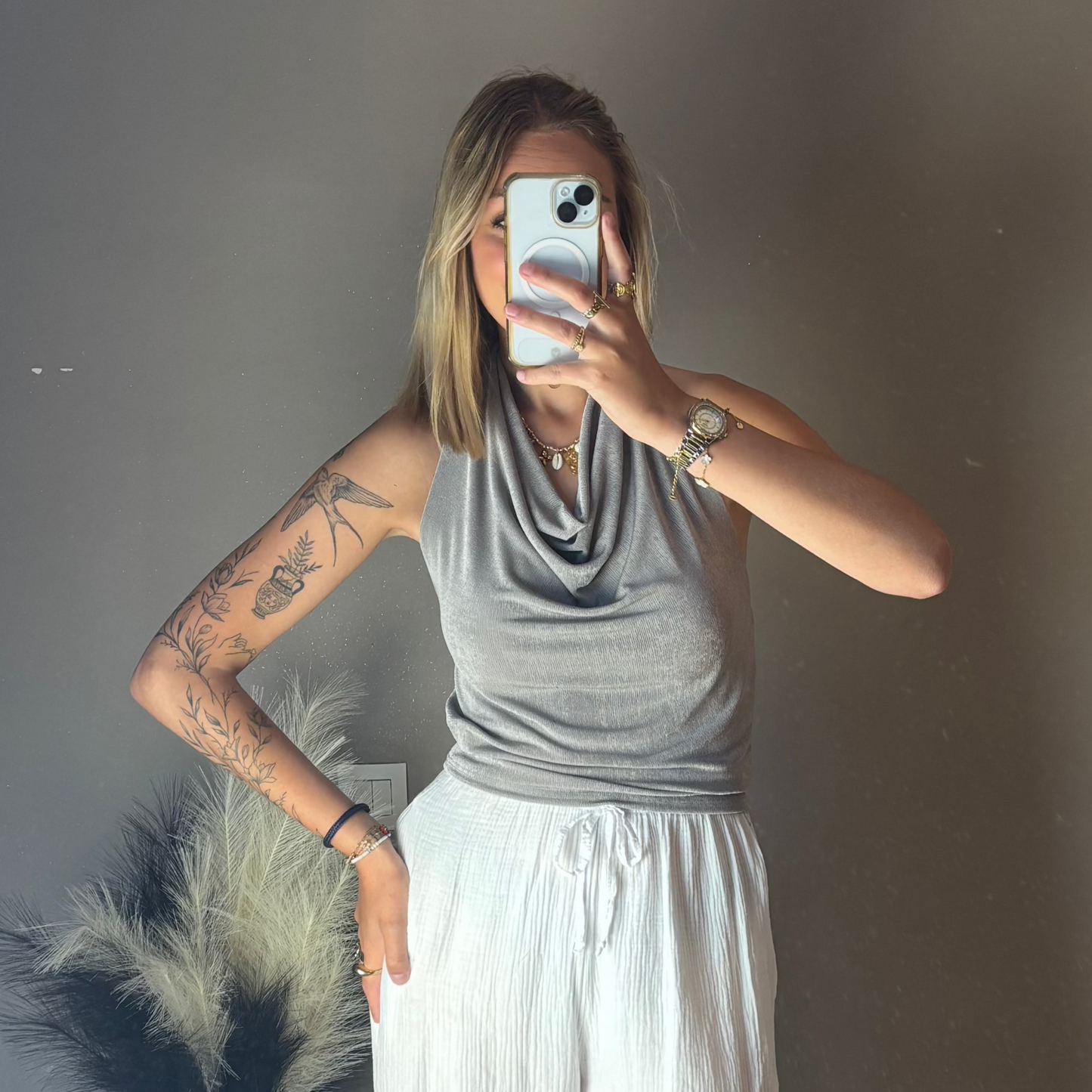 Top Félicie Gris
