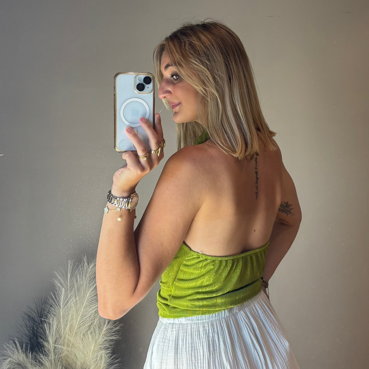 Top Félicie Vert Pomme