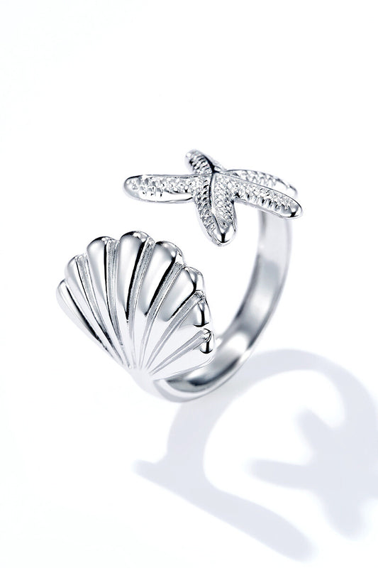 Bague coquillage argent