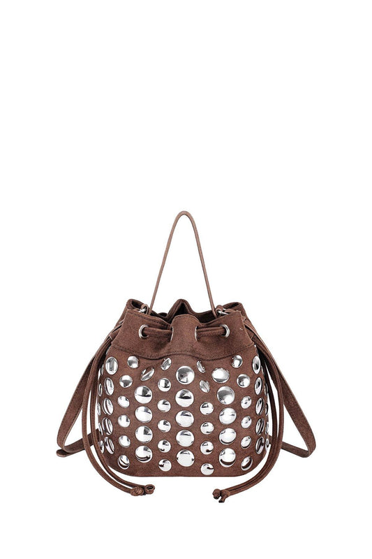 Sac à main seau taupe